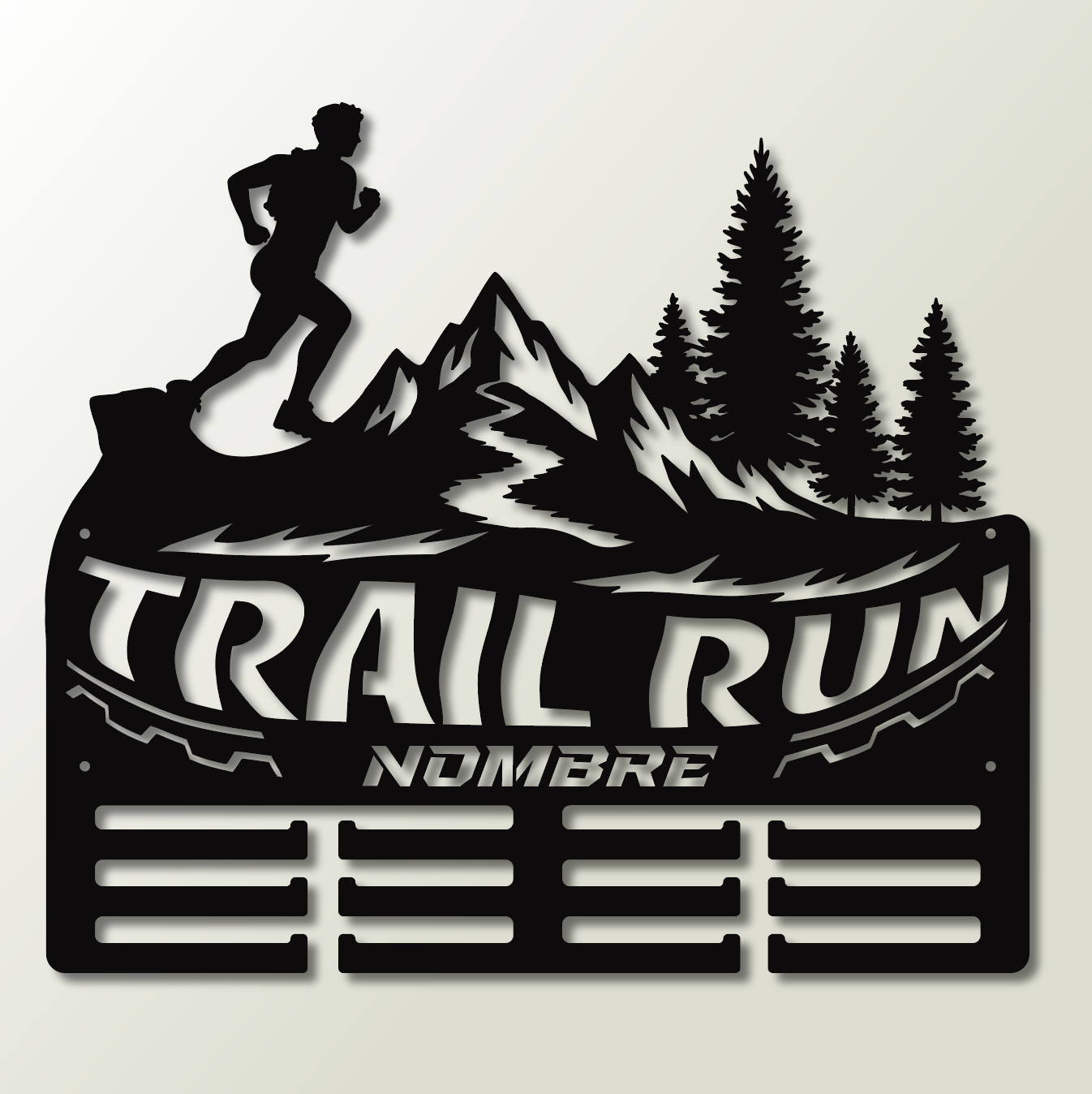 Personalisiertes Medaillon-Halfter für Trailrunning mit Namen