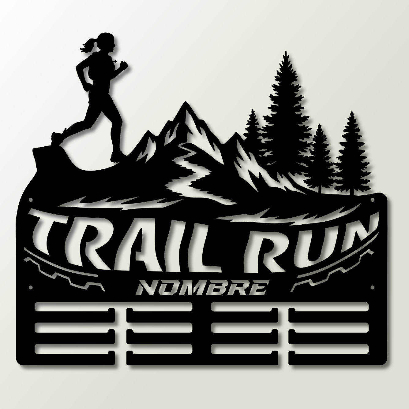 Personalisiertes Medaillon-Halfter für Trailrunning mit Namen