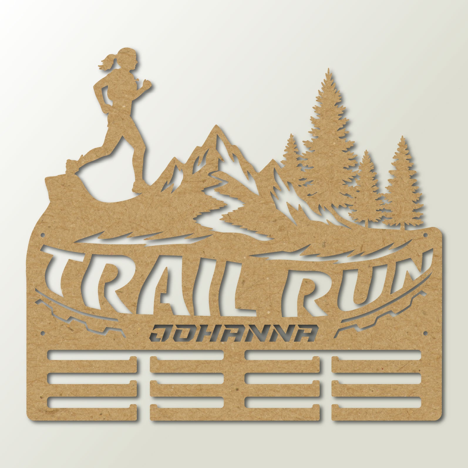 Personalisiertes Medaillon-Halfter für Trailrunning mit Namen