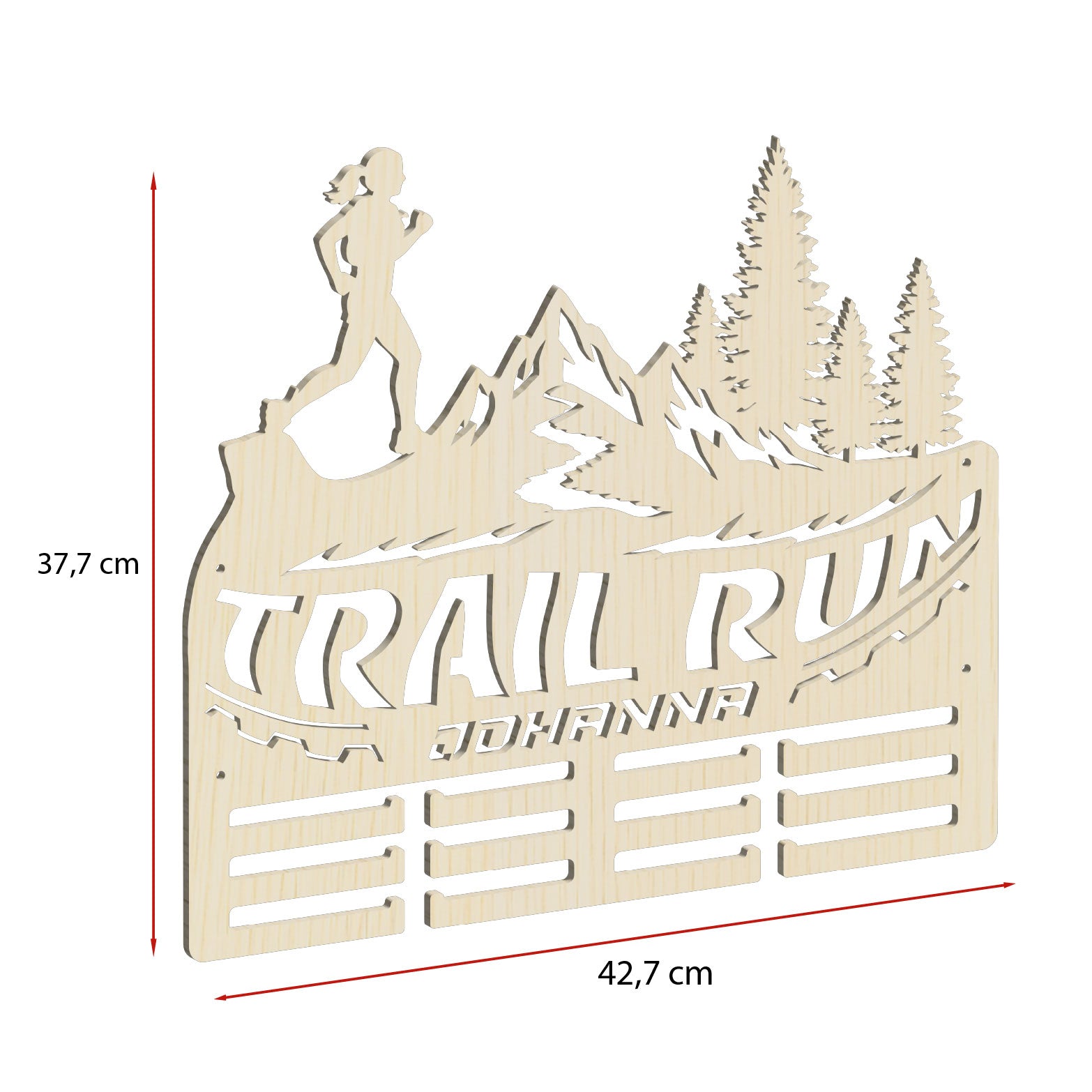 Personalisiertes Medaillon-Halfter für Trailrunning mit Namen