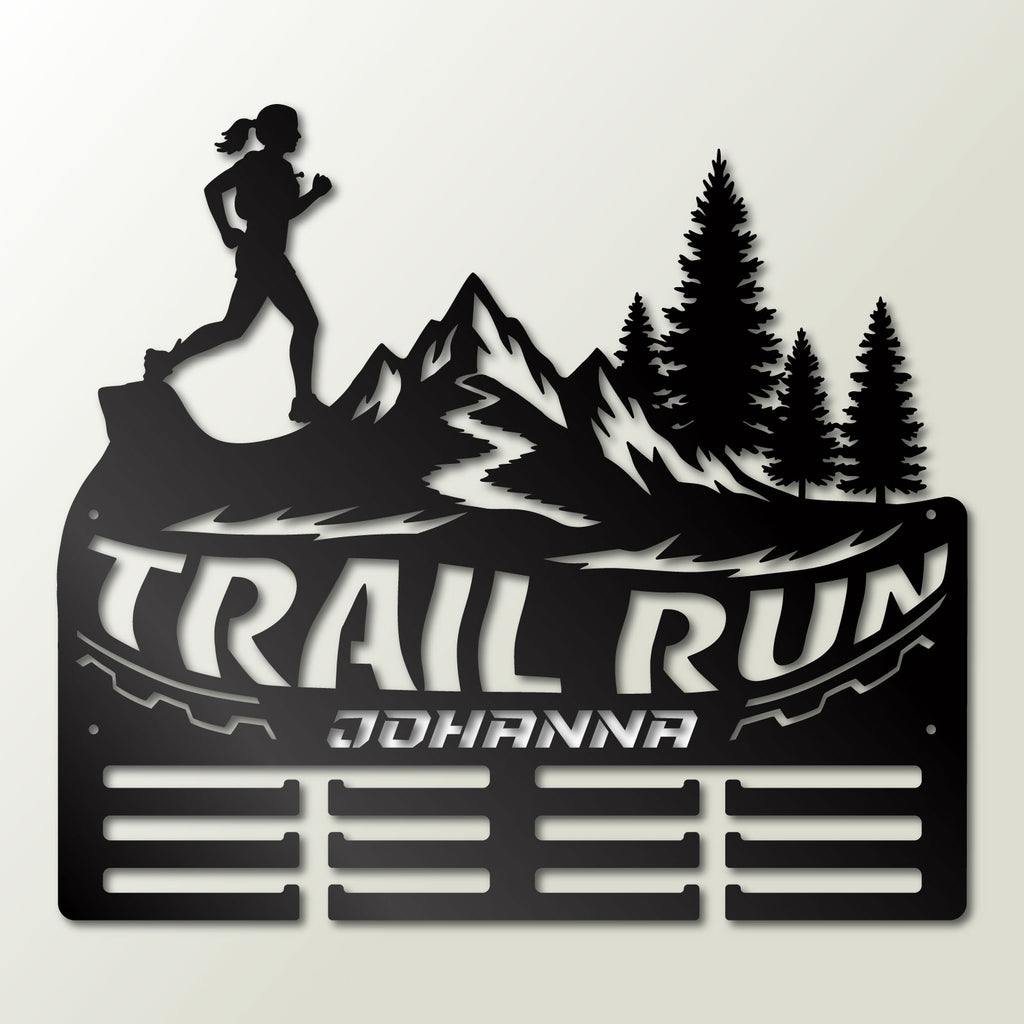 Personalisiertes Medaillon-Halfter für Trailrunning mit Namen