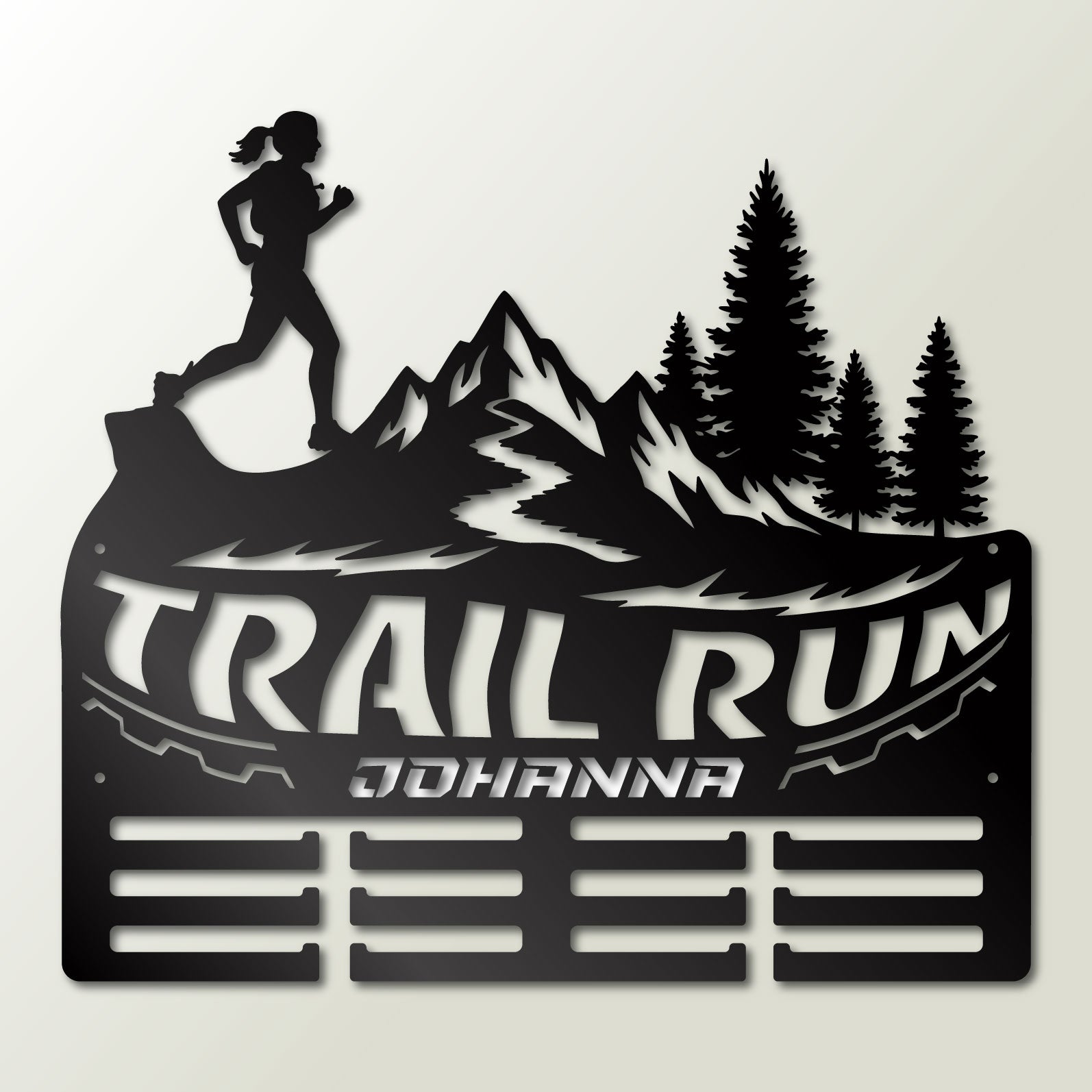 Personalisiertes Medaillon-Halfter für Trailrunning mit Namen