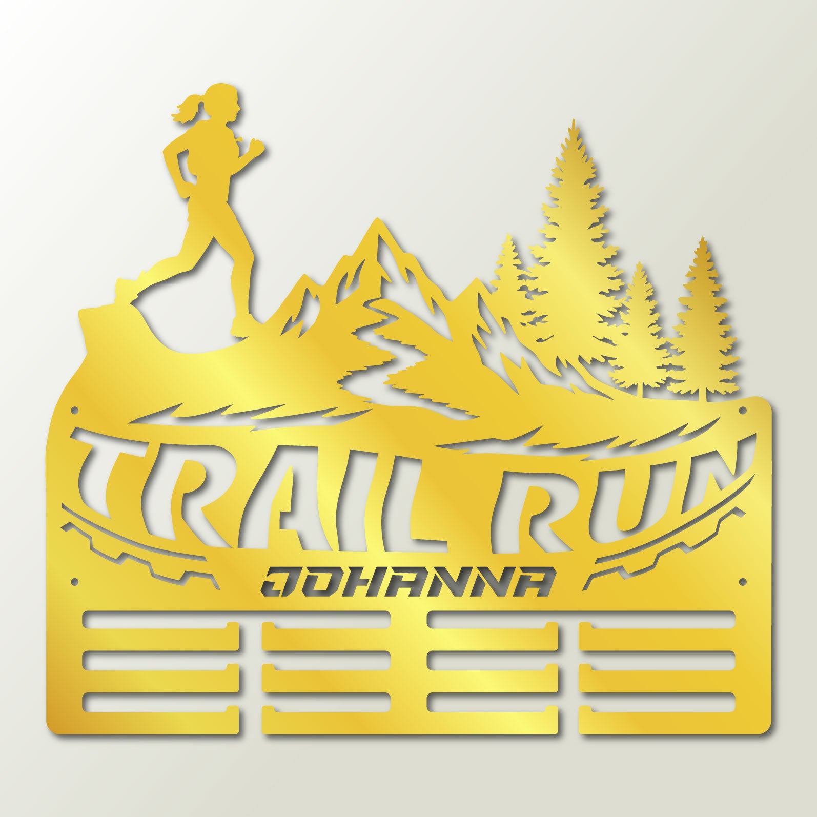 Personalisiertes Medaillon-Halfter für Trailrunning mit Namen