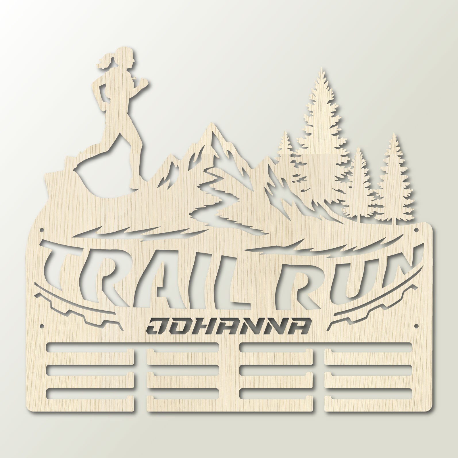 Personalisiertes Medaillon-Halfter für Trailrunning mit Namen