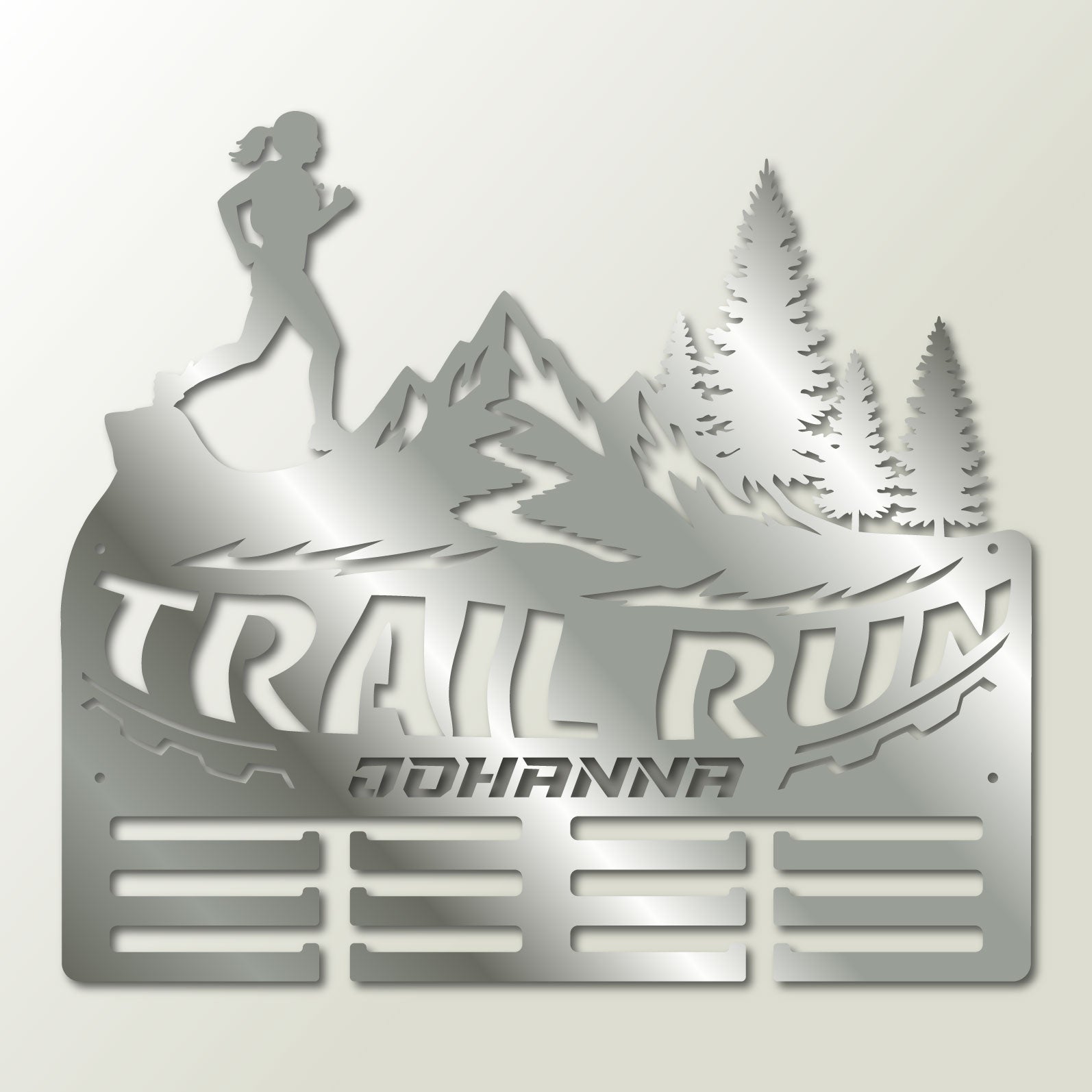Personalisiertes Medaillon-Halfter für Trailrunning mit Namen