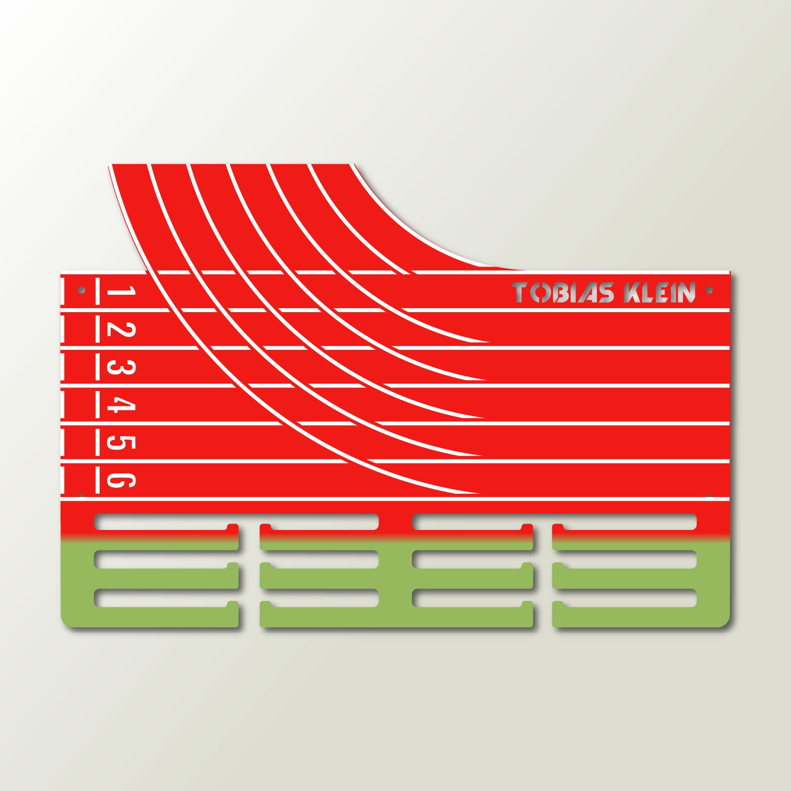 Personalisierter Medaillenhalter Laufen / Marathon / Leichtathletik mit Namen