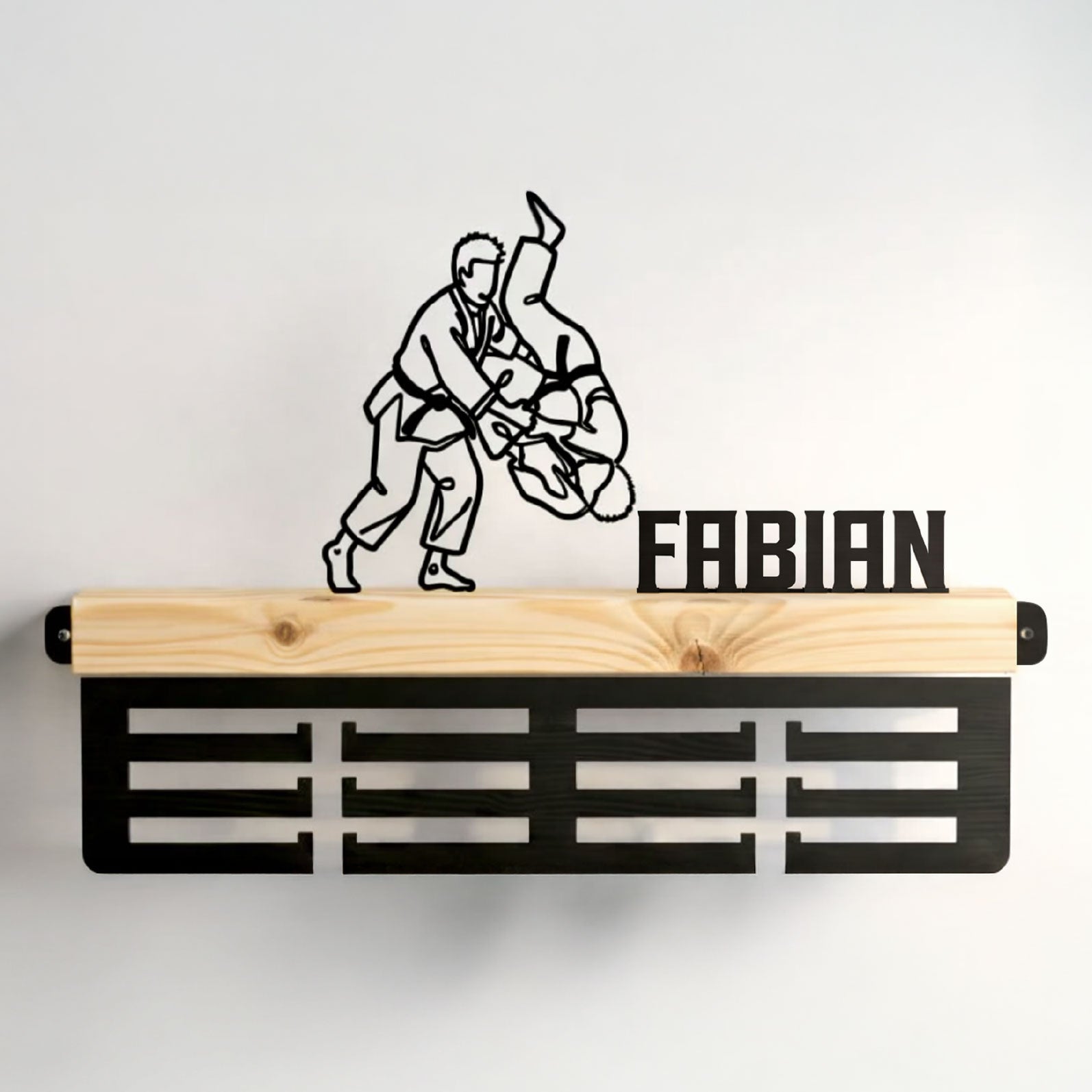 Personalisierter Medaillenhalter Karate mit Namen