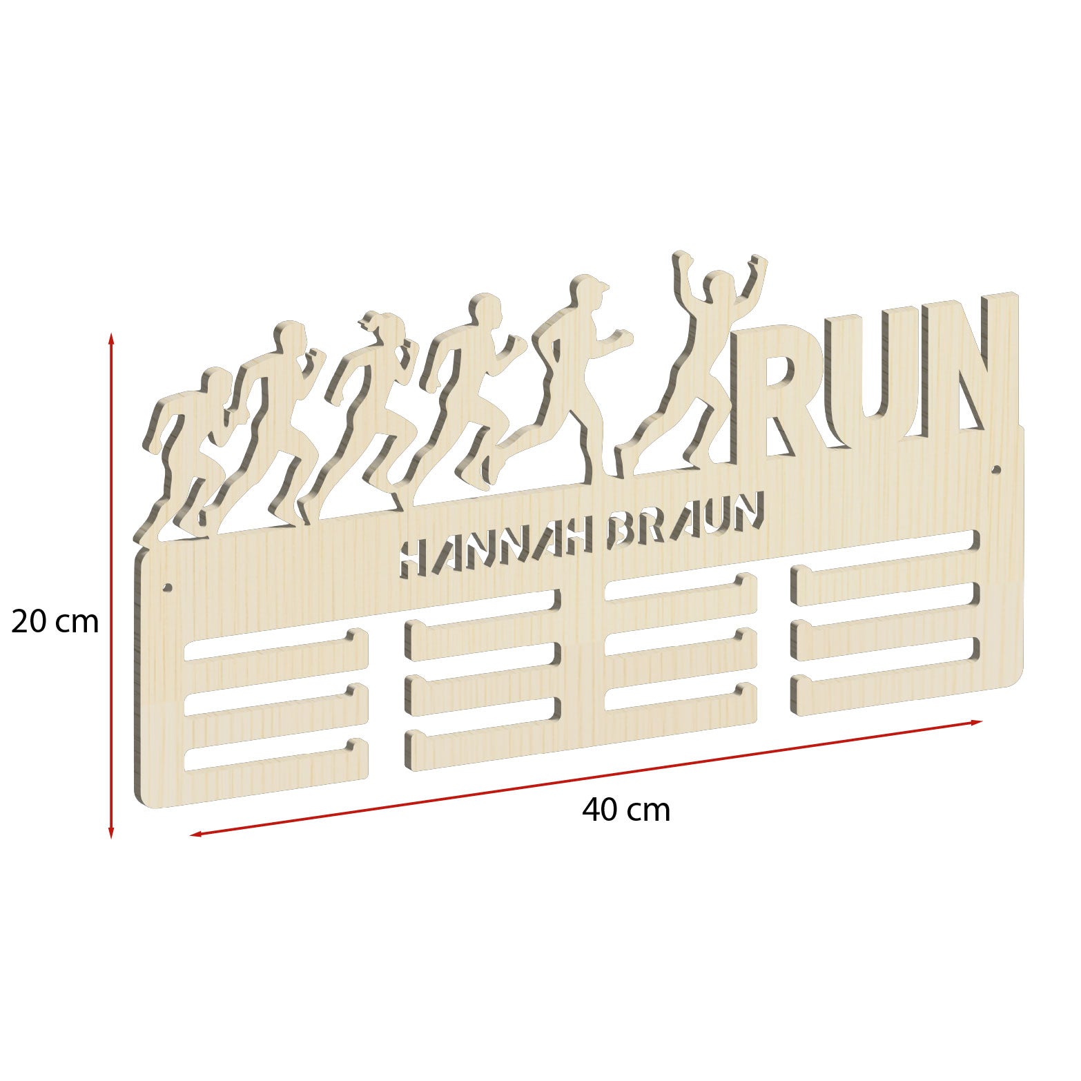 Personalisierter Medaillenhalter Running / Run