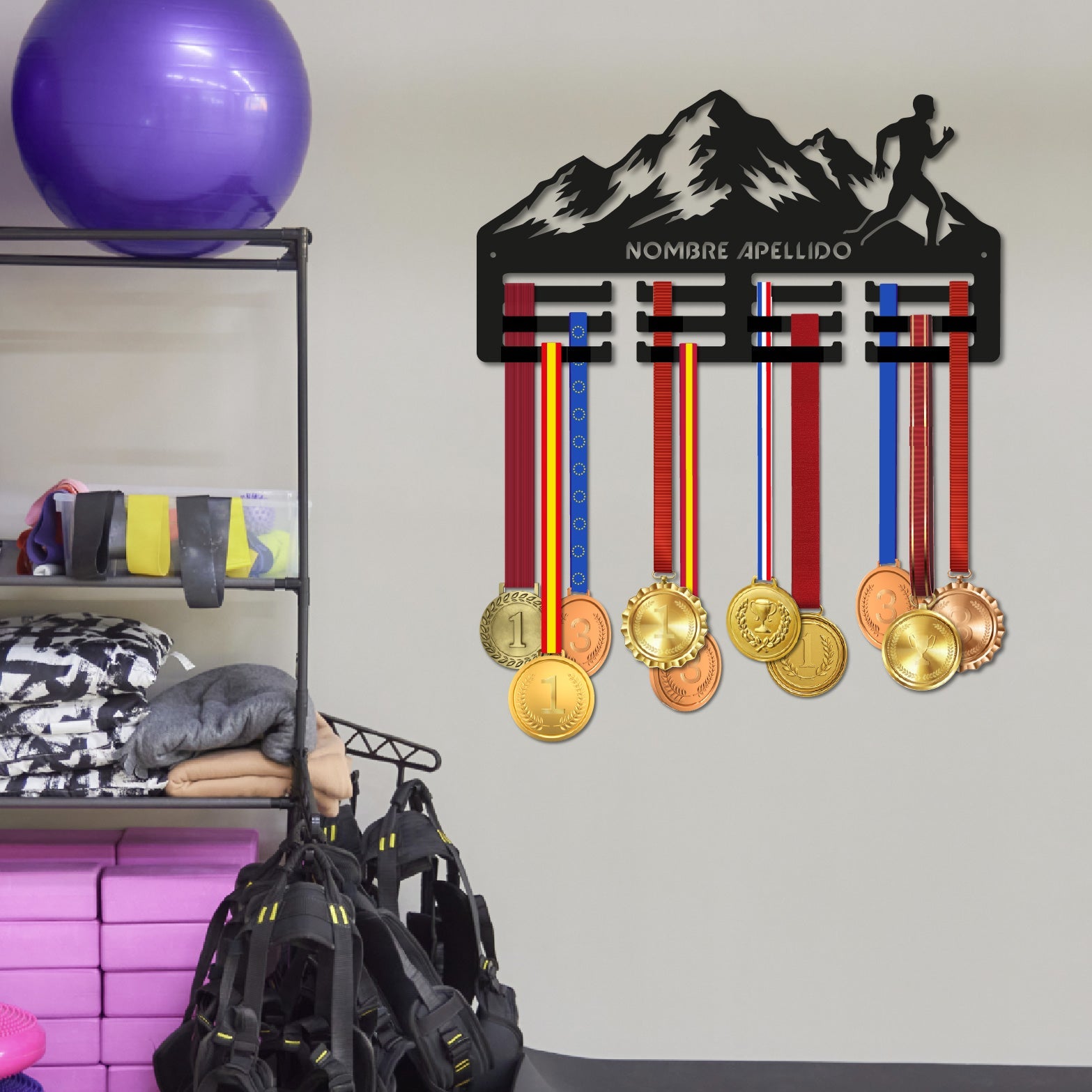 Personalisierter Medaillenhalter Laufen / Trailrunning