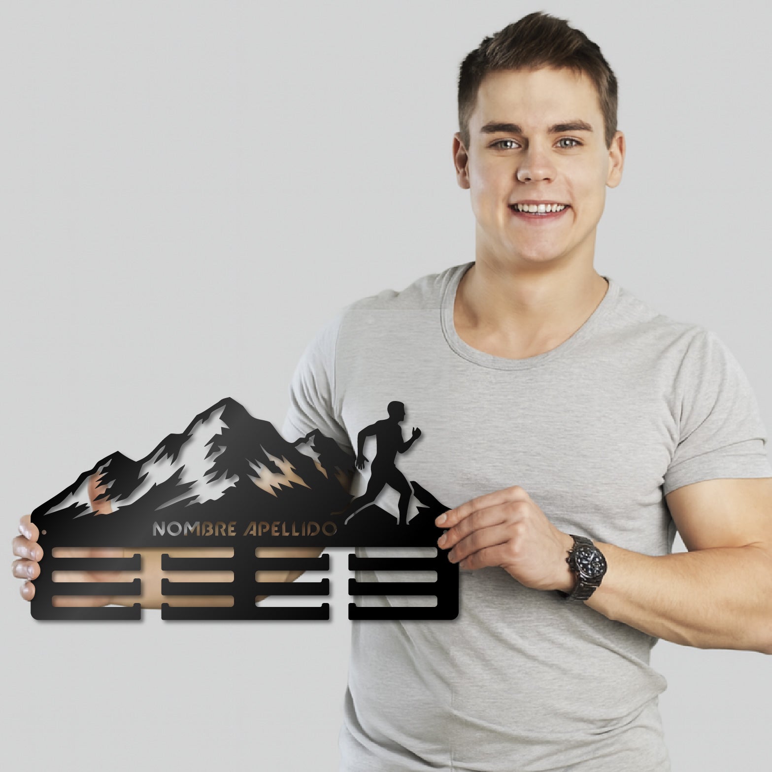 Personalisierter Medaillenhalter Laufen / Trailrunning