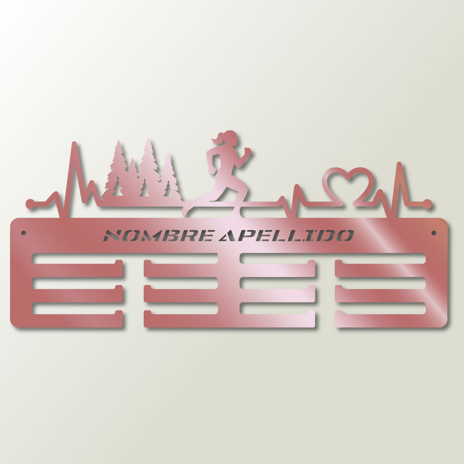 Personalisierter Medaillenhalter für Laufen und Trailrunning