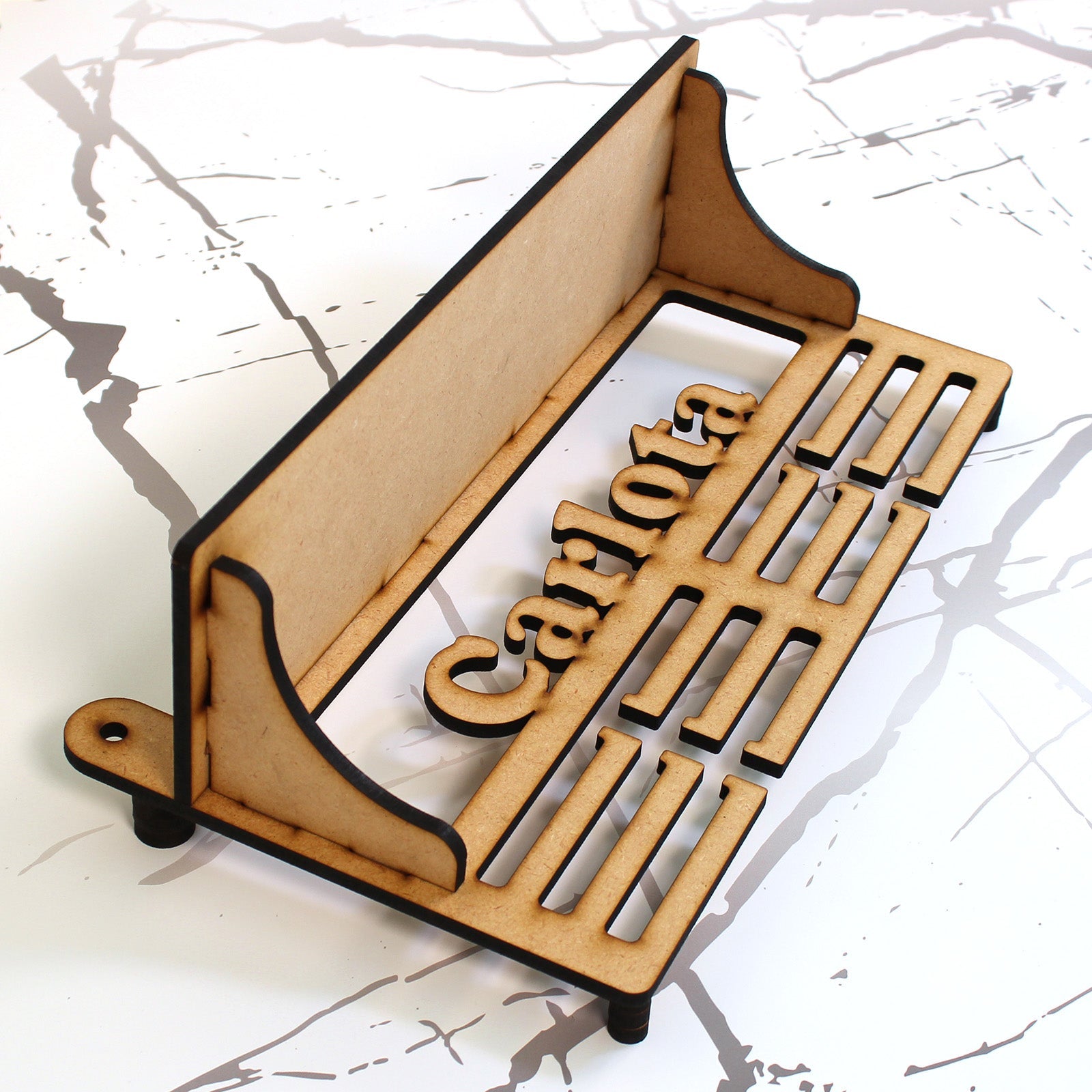 Personalisierter Medaillenhalter mit Namen und Etikett