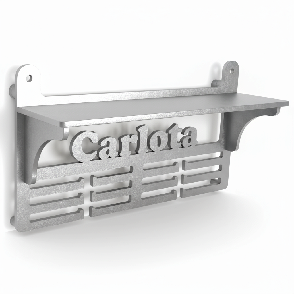 Personalisierter Medaillenhalter mit Namen und Etikett