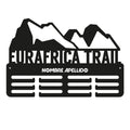 Medaillenhalter Trail Running personalisiert aus Holz – Schwarz