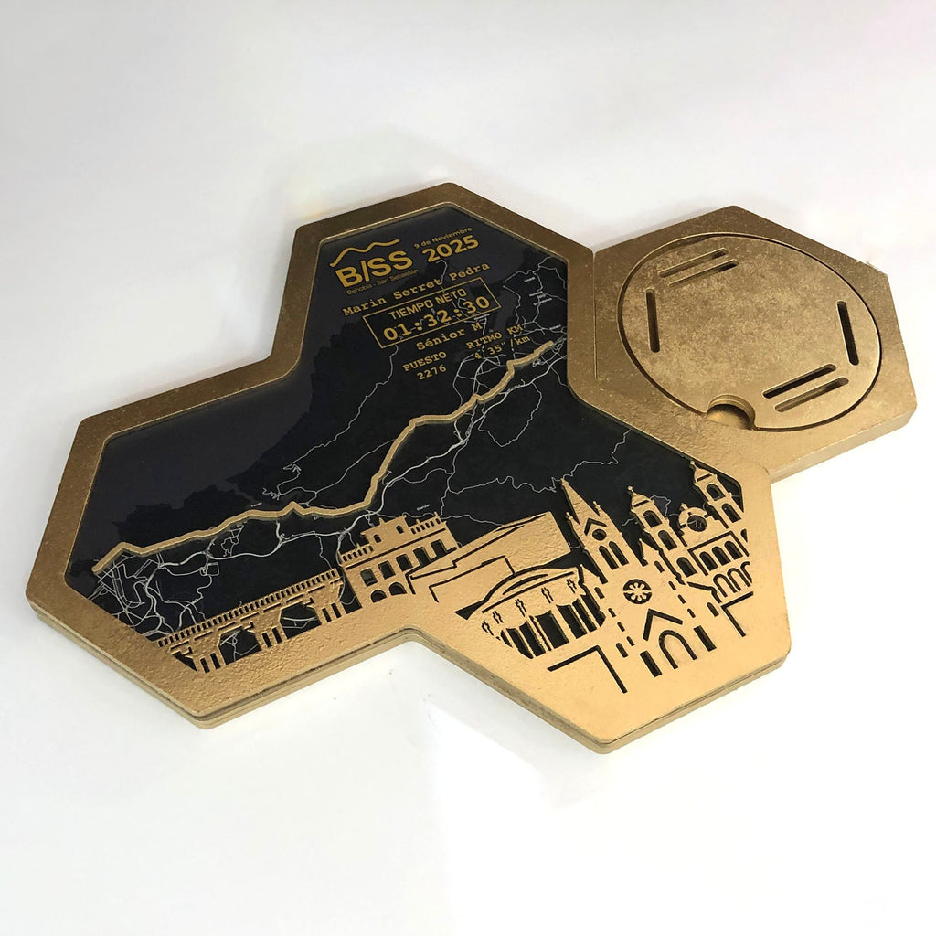Medaillenhalter Marathon personalisiert aus Holz