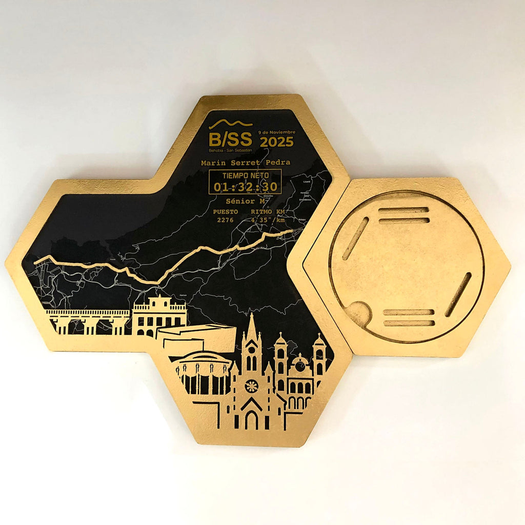Medaillenhalter Marathon personalisiert aus Holz