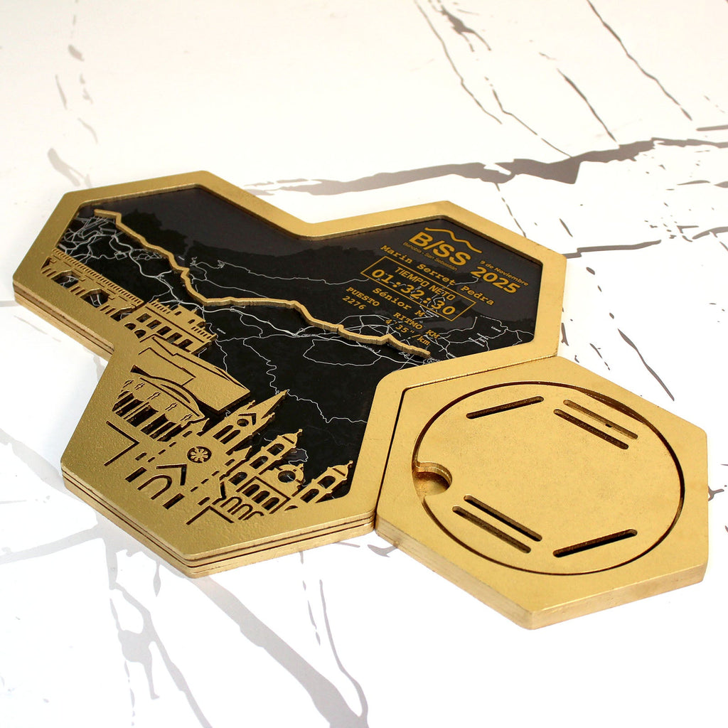 Medaillenhalter Marathon personalisiert aus Holz