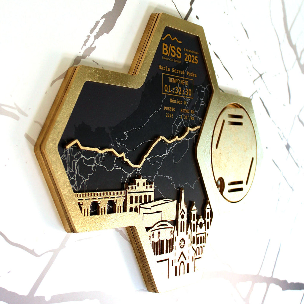 Medaillenhalter Marathon personalisiert aus Holz