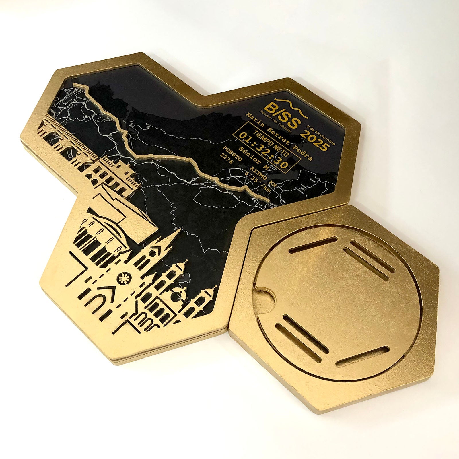 Medaillenhalter Marathon personalisiert aus Holz