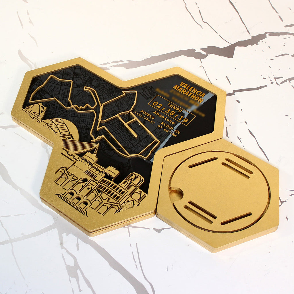 Medaillenhalter Marathon personalisiert aus Holz