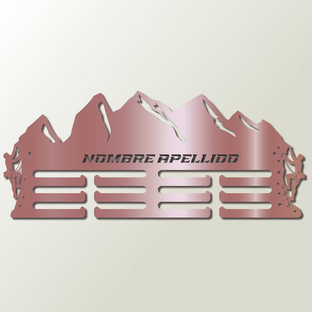Medaillenhalter Klettern personalisiert aus Holz