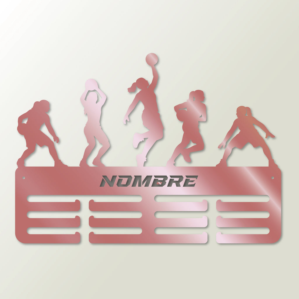 Medaillenhalter Basketball personalisiert aus Holz