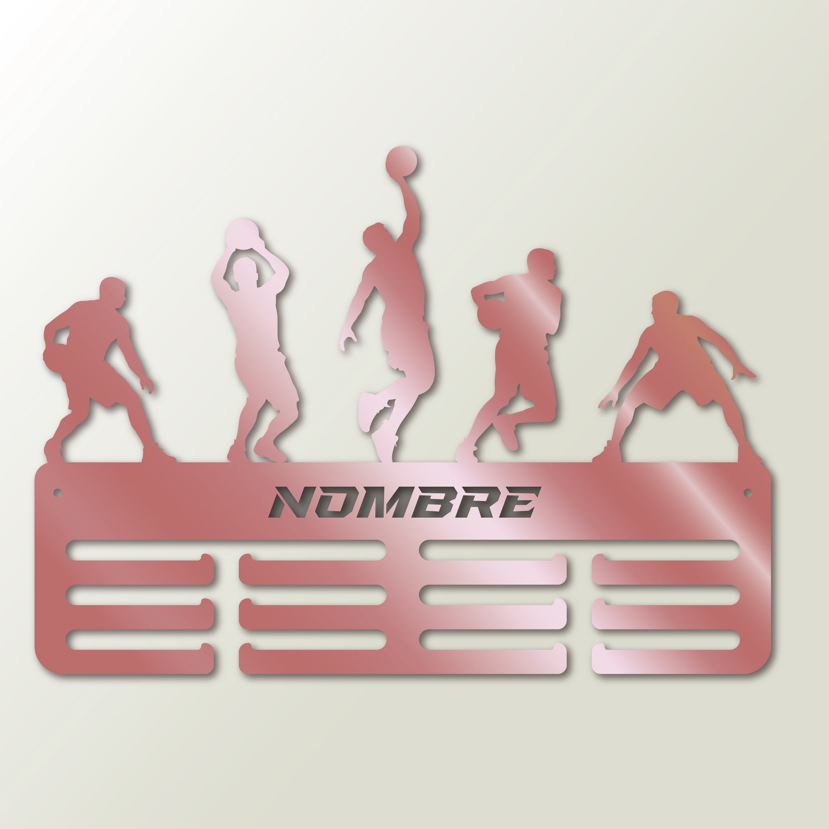 Medaillenhalter Basketball personalisiert aus Holz