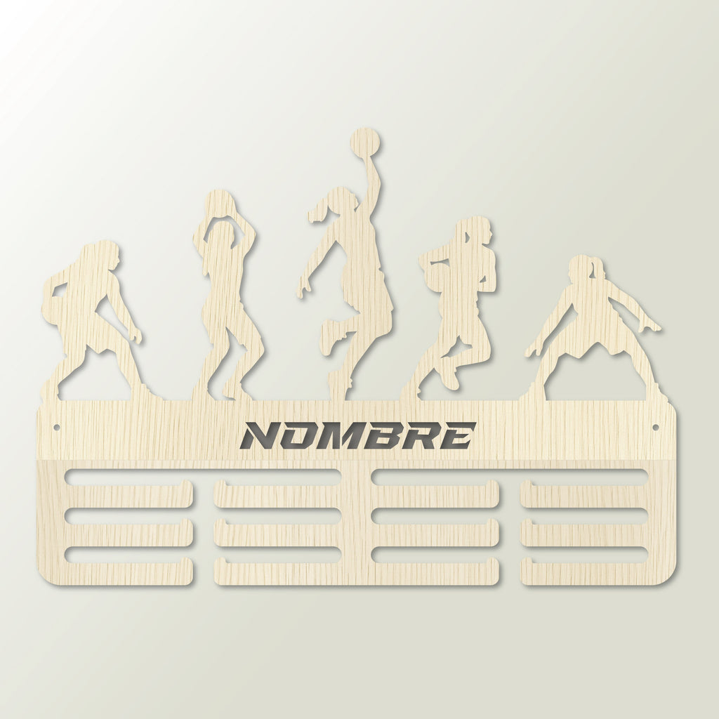 Medaillenhalter Basketball personalisiert aus Holz