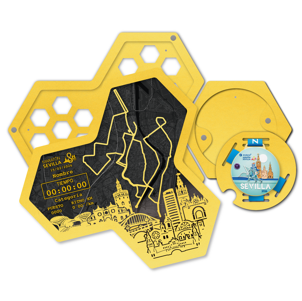 Medaillenhalter Marathon personalisiert aus Holz