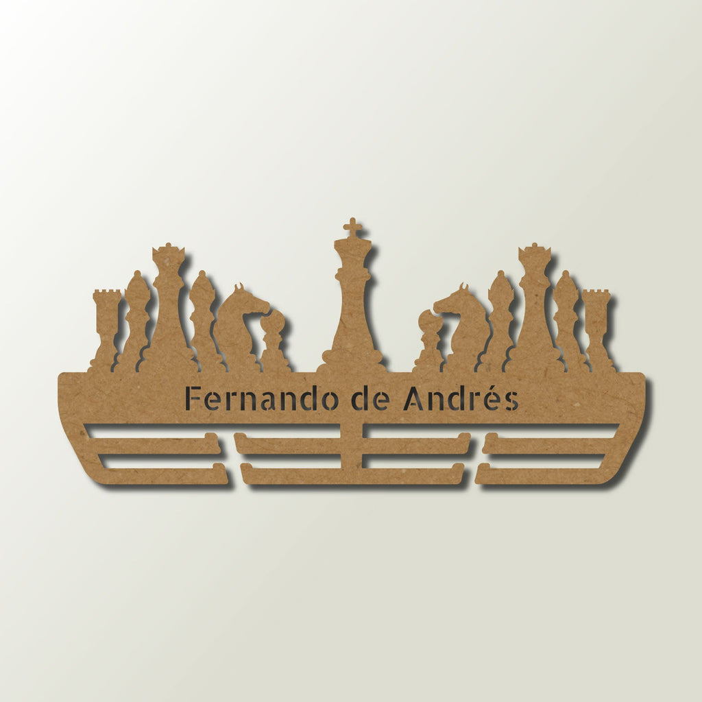Personalisierter Medaillenhalter Schach mit Namen