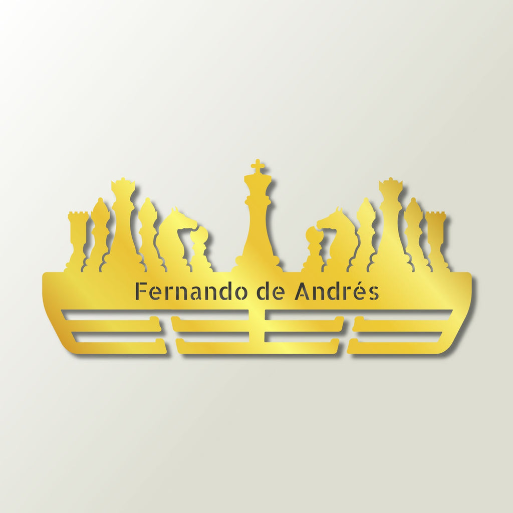 Personalisierter Medaillenhalter Schach mit Namen