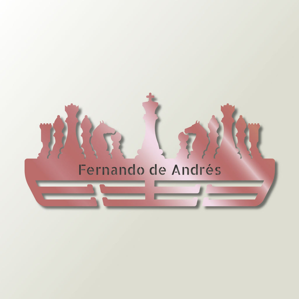 Personalisierter Medaillenhalter Schach mit Namen