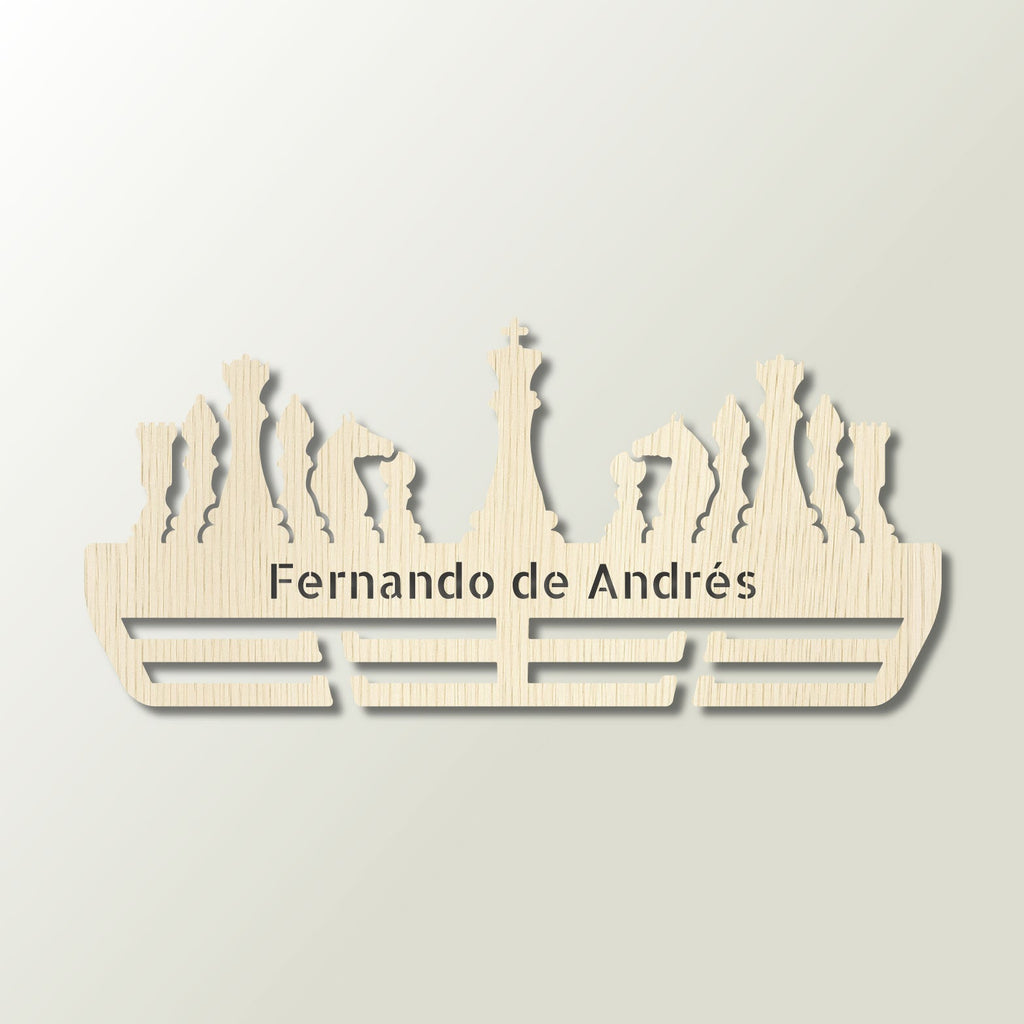 Personalisierter Medaillenhalter Schach mit Namen