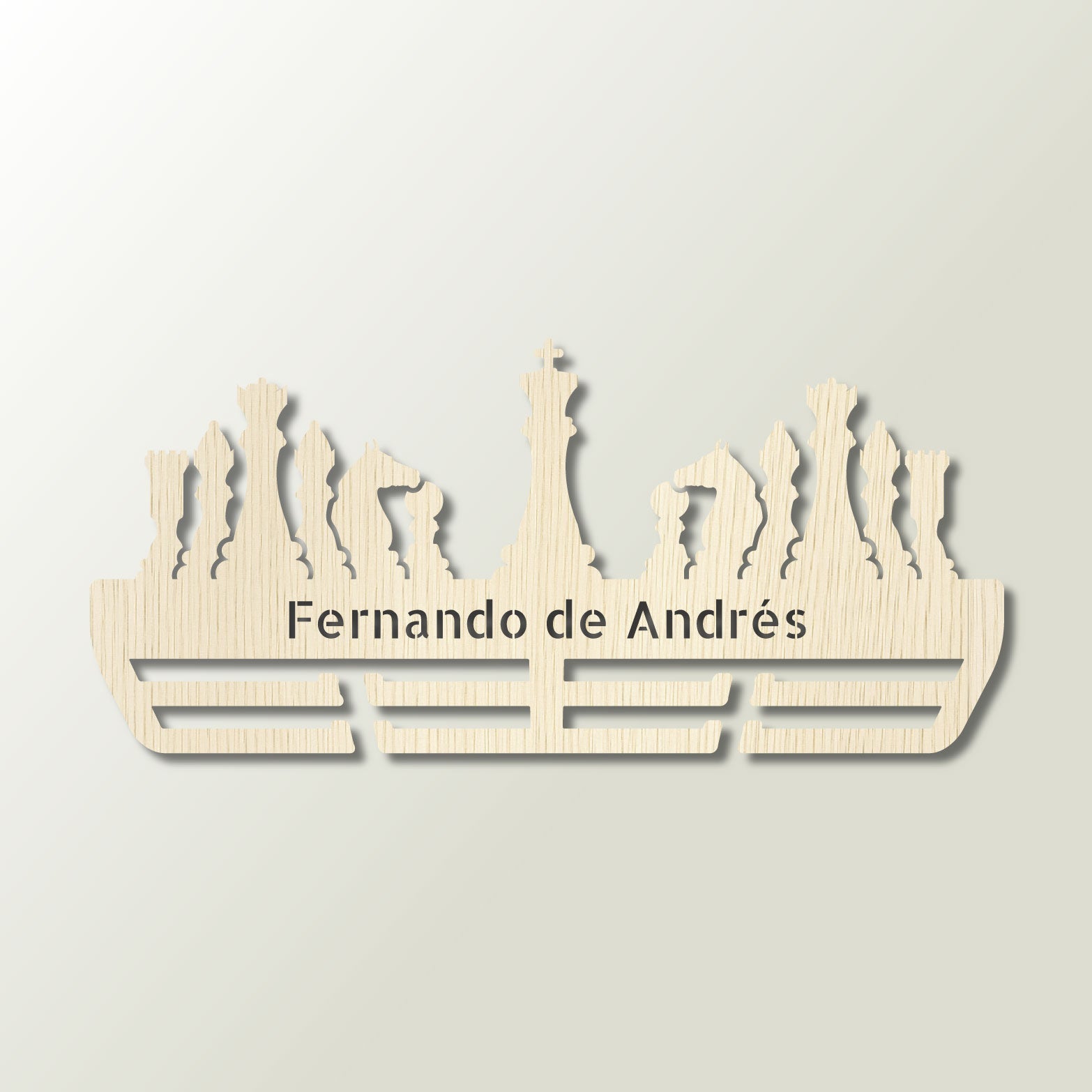 Personalisierter Medaillenhalter Schach mit Namen