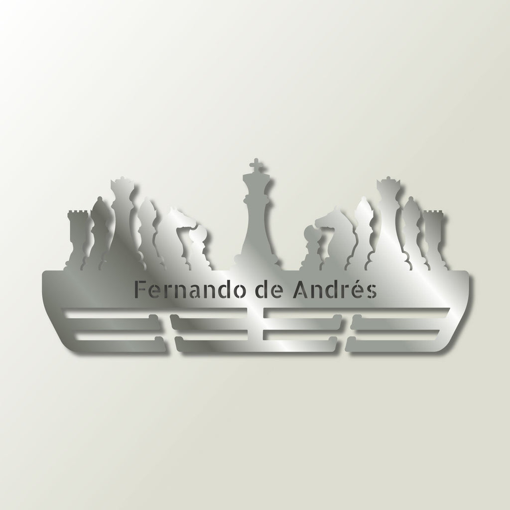 Personalisierter Medaillenhalter Schach mit Namen